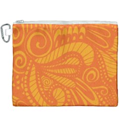 Pop Orange Canvas Cosmetic Bag (xxxl) by ArtByAmyMinori