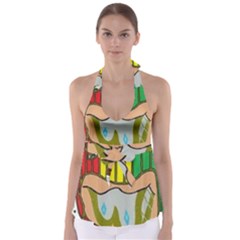 Theconnect Babydoll Tankini Top by RWTFSWIMWEAR