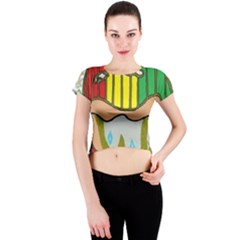 Theconnect Crew Neck Crop Top by RWTFSWIMWEAR
