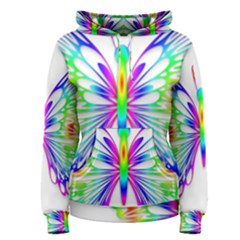 Rainbow Butterfly Women s Pullover Hoodie by amazinganimals