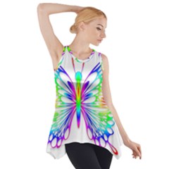 Rainbow Butterfly Side Drop Tank Tunic by amazinganimals