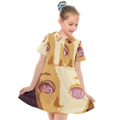 Butterfly Eyes Kids  Short Sleeve Shirt Dress by snowwhitegirl