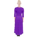 Bold Geometric Purple Circles Quarter Sleeve Wrap Maxi Dress View2