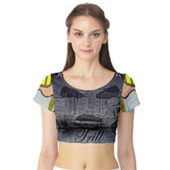 2451 Trill Cover Final Short Sleeve Crop Top by RWTFSWIMWEAR