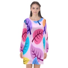 Backdrop Background Beautiful Long Sleeve Chiffon Shift Dress  by Nexatart