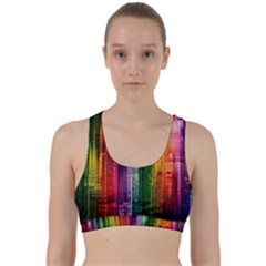 Skyline Light Rays Gloss Upgrade Back Weave Sports Bra by Nexatart