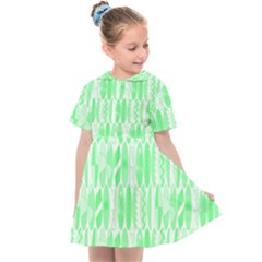 Bright Lime Green Colored Waikiki Surfboards  Kids  Sailor Dress by PodArtist