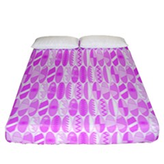 Bright Pink Colored Waikiki Surfboards  Fitted Sheet (california King Size) by PodArtist