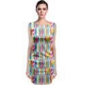 Rainbow Colored Waikiki Surfboards  Classic Sleeveless Midi Dress View1