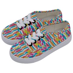 Rainbow Colored Waikiki Surfboards  Kids  Classic Low Top Sneakers by PodArtist