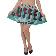 Delicious Coffee Velvet Skater Skirt by snowwhitegirl