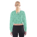 Victorian Teal Ornamental Cropped Sweatshirt View2