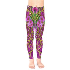 Star Of Freedom Ornate Rainfall In The Tropical Rainforest Kids  Legging by pepitasart