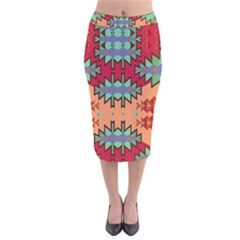 Misc Tribal Shapes                                                 Velvet Pencil Skirt by LalyLauraFLM