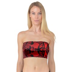 Bright Red Fashion Lace Design By Flipstylez Designs Bandeau Top by flipstylezfashionsLLC