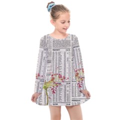 Background 1770129 1920 Kids  Long Sleeve Dress by vintage2030