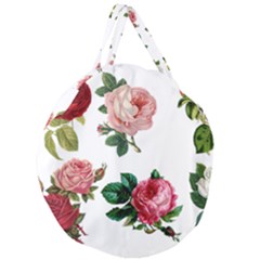 Roses 1770165 1920 Giant Round Zipper Tote by vintage2030