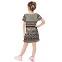 Typewriter Kids  Short Sleeve Velvet Dress View2