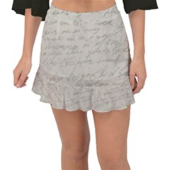 Handwritten Letter 2 Fishtail Mini Chiffon Skirt by vintage2030