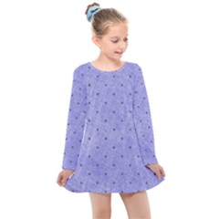 Dot Blue Kids  Long Sleeve Dress by vintage2030