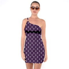 Little  Dots Purple One Soulder Bodycon Dress by snowwhitegirl