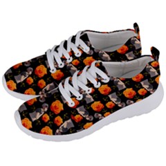 Girl With Roses And Anchors Black Men s Lightweight Sports Shoes by snowwhitegirl