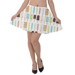 Candy Popsicles White Velvet Skater Skirt by snowwhitegirl