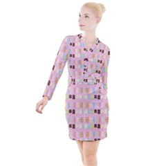 Candy Popsicles Pink Button Long Sleeve Dress by snowwhitegirl