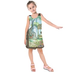 Town 1660349 1280 Kids  Sleeveless Dress by vintage2030