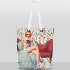 Retro 1265777 1920 Full Print Rope Handle Tote (small) by vintage2030