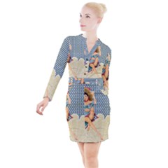 Retro 1107634 1920 Button Long Sleeve Dress by vintage2030