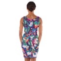 Multicolor Abstract Pattern Wrap Front Bodycon Dress View2