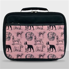 Dog Pattern Pink Lunch Bag by snowwhitegirl