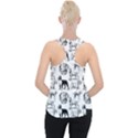 Dog Pattern White Piece Up Tank Top View2