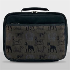 Dog Pattern Brown Lunch Bag by snowwhitegirl