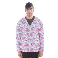 Pink Roses Pattern Hooded Windbreaker (men) by JadehawksAnD