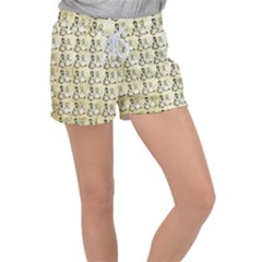 Little Victorian Girls Pattern Women s Velour Lounge Shorts by snowwhitegirl