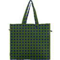 Mod Circles Green Blue Canvas Travel Bag View1