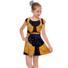 Ceramic Tree Smudge Kids Cap Sleeve Dress by DeneWestUK