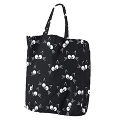 Cute Black Cat Pattern Giant Grocery Tote by Valentinaart