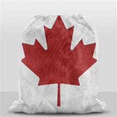 Canada Grunge Flag Drawstring Bag (small) by Valentinaart