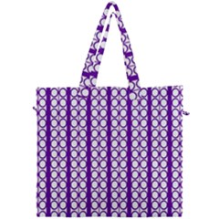 Circles Lines Purple White Modern Design Canvas Travel Bag by BrightVibesDesign