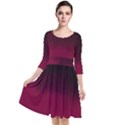 Ombre Quarter Sleeve Waist Band Dress View1