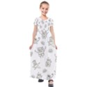 Doodle Bob Pattern Kids  Short Sleeve Maxi Dress View1