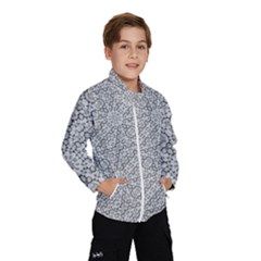 Geometric Grey Print Pattern Windbreaker (kids) by dflcprints