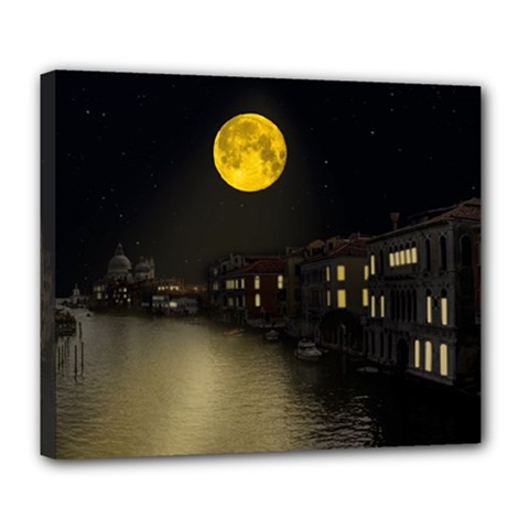 Travel Architecture Tourism Venice Deluxe Canvas 24  X 20  (stretched) by Celenk