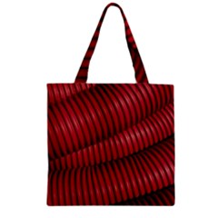 Tube Plastic Red Rip Zipper Grocery Tote Bag by Celenk