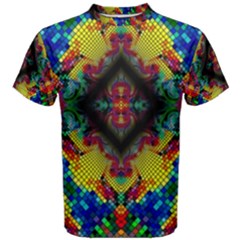 Kaleidoscope Art Pattern Ornament Men s Cotton Tee by Celenk