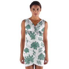 Flower Pattern Pattern Design Wrap Front Bodycon Dress by Celenk