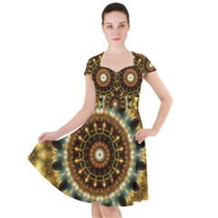 Pattern Abstract Background Art Cap Sleeve Midi Dress by Celenk